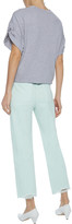 Thumbnail for your product : J Brand Wynne cropped distressed high-rise straight-leg jeans
