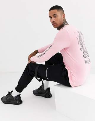ASOS Design DESIGN long sleeve t-shirt with mystic back and body print