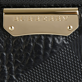 Thumbnail for your product : Burberry Small Embossed Check Leather Clutch Bag, Black