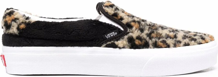 vans leopard slip ons