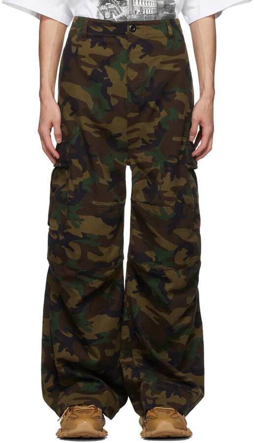 Balenciaga Khaki Camo Cargo Pants ShopStyle