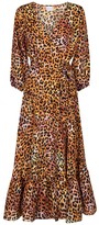 Thumbnail for your product : Anna Kosturova Exclusive to Mytheresa – Leopard-print silk midi dress