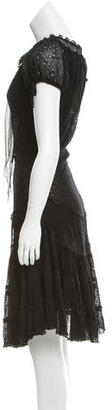Jean Paul Gaultier Eyelet Midi Dress
