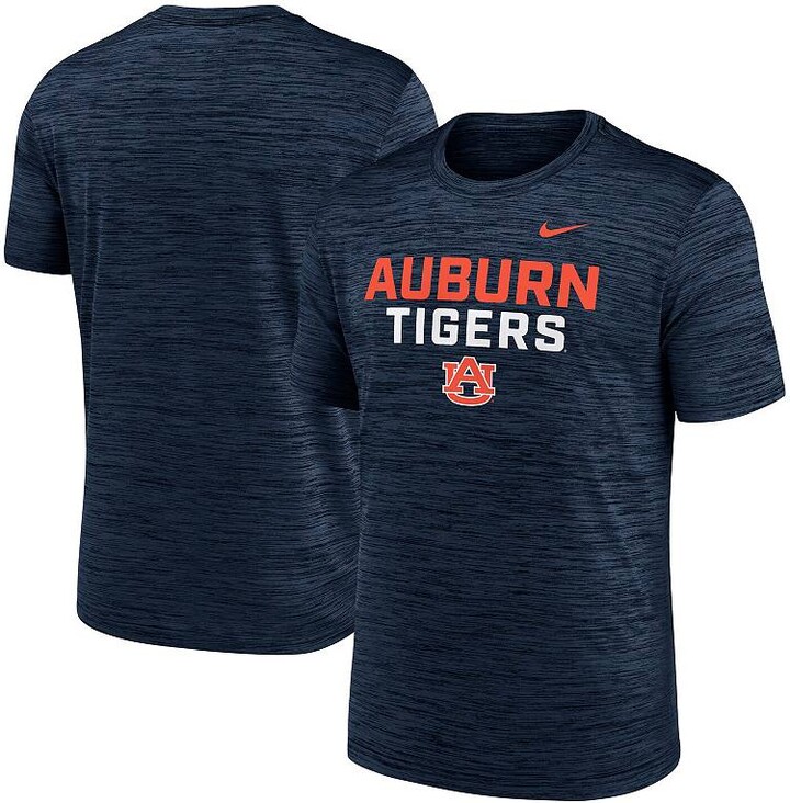 Men's Nike Navy Auburn Tigers Campus Center Stack Velocity Dri-FIT T-Shirt