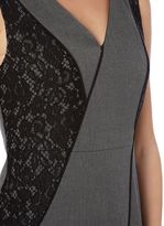 Thumbnail for your product : Ellen Tracy Sleeveless shift dress with lace detail