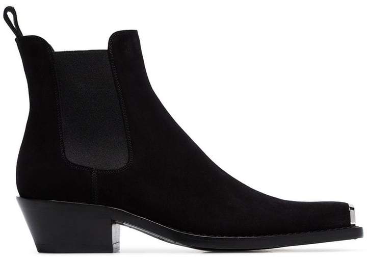calvin klein suede chelsea boots