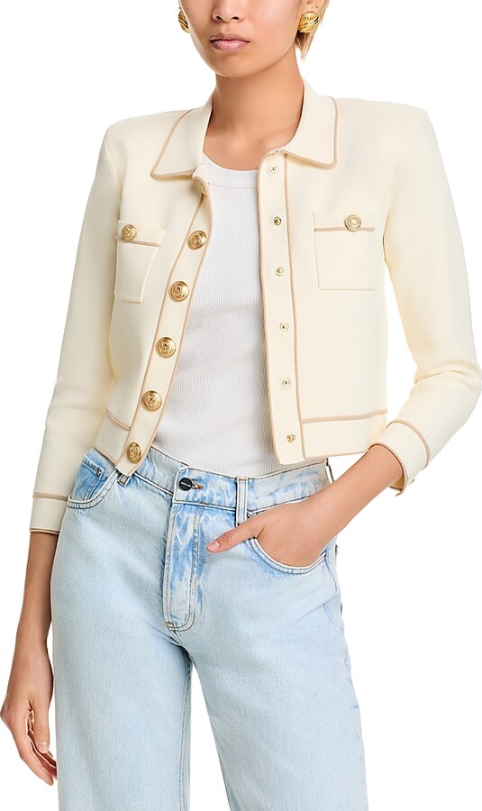 L'Agence Neo Cropped Cardigan