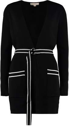 Michael Kors Belted Ribbed Cardigan