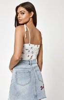 Thumbnail for your product : KENDALL + KYLIE Kendall & Kylie Smocked Tie Strap Tank Top