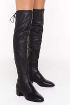 Thumbnail for your product : Nasty Gal Womens It's Over Faux Leather Thigh High Boots - black - 3