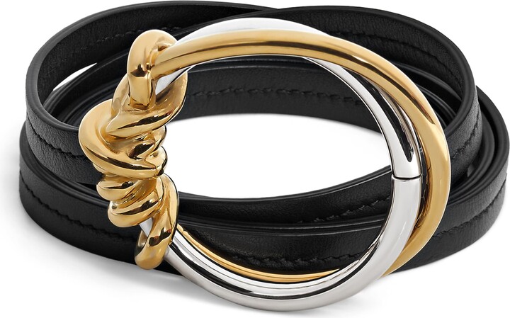 Bottega Veneta Leather Knot Ring Belt