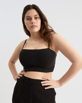 Thumbnail for your product : Witchery Women's Black Cropped tops - Fine Strap Bralette - Size One Size, XXS at The Iconic