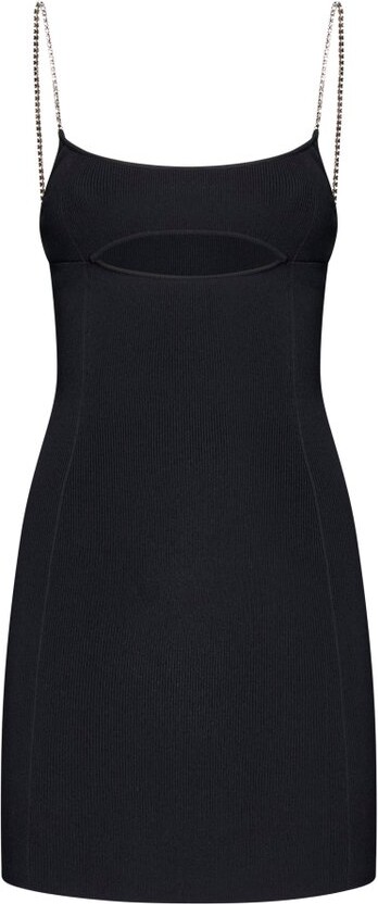 GCDS Logo Embellished Spaghetti Strap Mini Dress