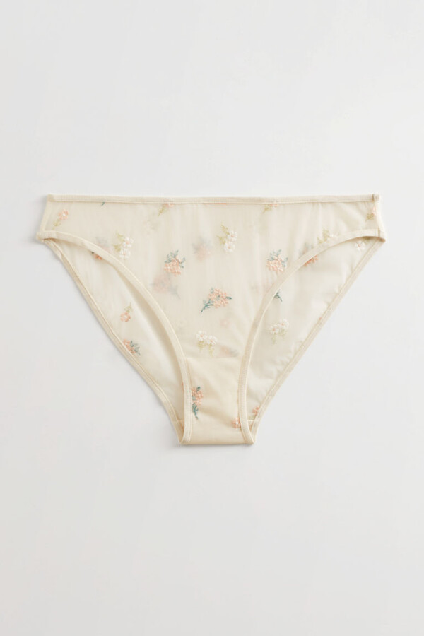 White Floral Knickers