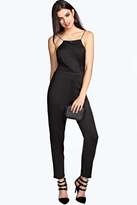Thumbnail for your product : boohoo Lulah High Neck Strappy Back Jumpsuit