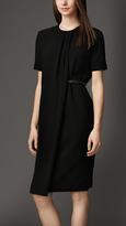 Thumbnail for your product : Burberry Satin-back Crepe Pleat Detail Dress