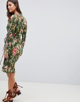 Thumbnail for your product : Vila Floral Ruffle Wrap Dress