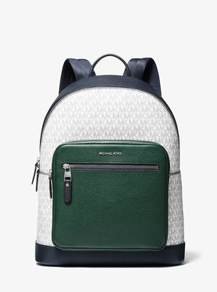 Michael Kors Hudson Color-Block Logo and Leather Backpack - ShopStyle