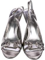 Thumbnail for your product : Calvin Klein Collection Metallic Slingback Sandals