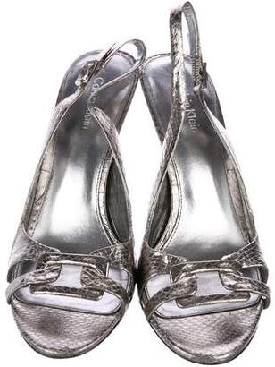 Calvin Klein Collection Metallic Slingback Sandals