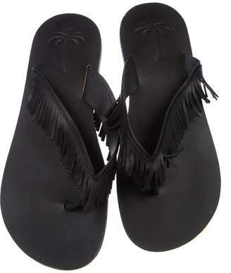 Tomas Maier Leather Thong Sandals