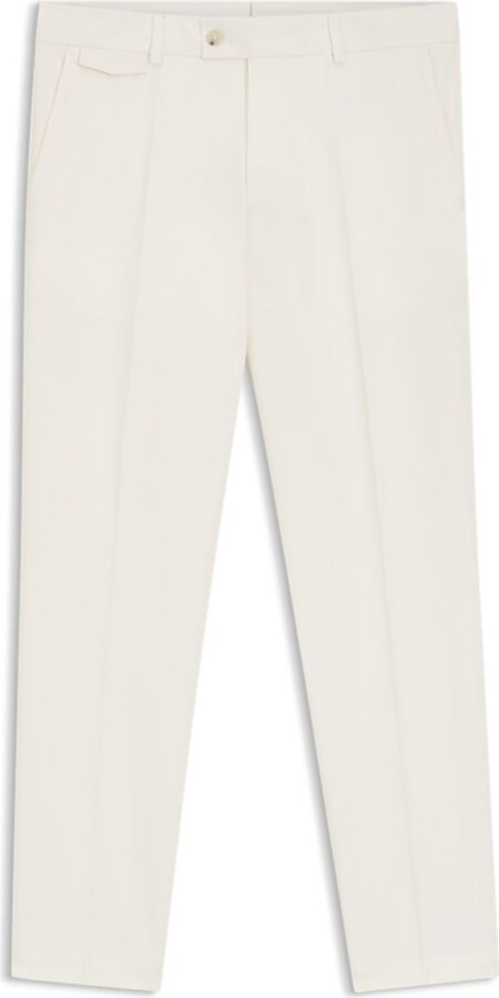 HUGO BOSS Easy-iron tapered-fit trousers in stretch-cotton poplin