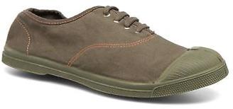 Bensimon Men's Tennis Militaire Lace-up Trainers in Green