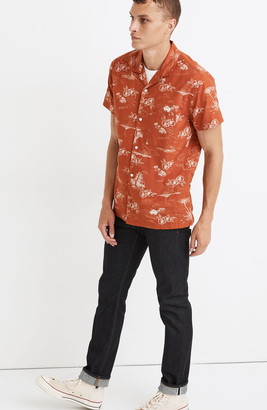 Madewell Paradise Toile Regular Fit Short Sleeve Button-Up Camp Shirt