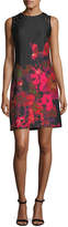 Thumbnail for your product : Donna Ricco Lace-Panel Floral-Print Dress
