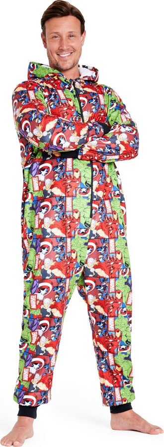 Fleece Mens Onesie 2xl Marvel Adult Onesie For Men Teenagers