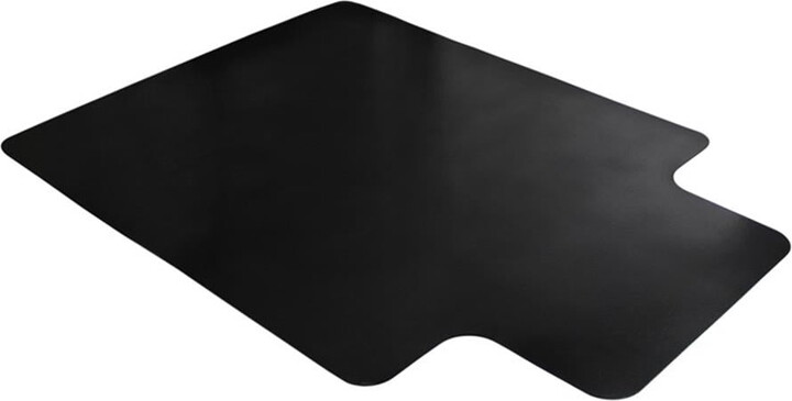 Floortex Advantagemat® Black Vinyl Lipped Chair Mat for Hard Floor - 45" x 53"