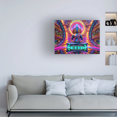 Trademark Fine Art Ray Heere Colorful Buddha 1 Canvas Art
