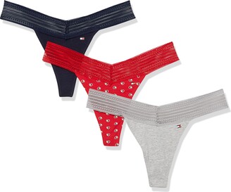Tommy Hilfiger womens Underwear Classic Cotton Logoband Panties 7 Pack  Thong Panties - ShopStyle