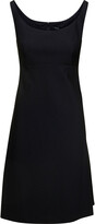 Thumbnail for your product : Theory Mini Black Flared Dress With U Neckline In Wool Blend Woman