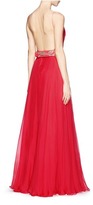 Thumbnail for your product : Nobrand Jewel belt chiffon gown
