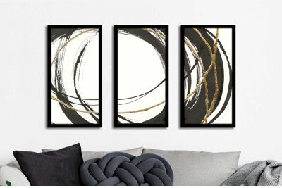 Orren Ellis Gilded Enso II' Acrylic Painting Print Multi-Piece Image on Acrylic