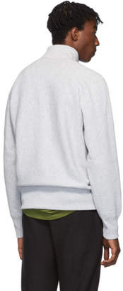 Champion Reverse Weave Grey Small Script Half-Zip Sweatshirt