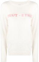 Thumbnail for your product : Chinti and Parker Slogan-Print Fine-Knit Jumper