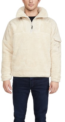 mens sherpa half zip pullover