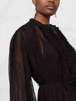 Thumbnail for your product : Forte Forte Belted Ruffle-Detail Shirtdress