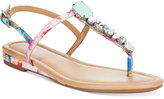 Thumbnail for your product : Bar III Blanchette T-Strap Jeweled Flat Sandals