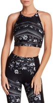 Thumbnail for your product : Betsey Johnson High Neck Floral Crisscross Sports Bra