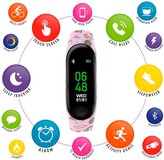 Thumbnail for your product : Tikkers Activity Tracker Digital Dial Black Football Print Silicone Strap Kids Watch