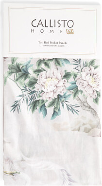 TJMAXX Set Of 2 38X96 Floral Crane Velvet Window Panels, Polyester