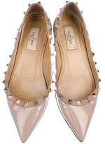 Thumbnail for your product : Valentino Rockstud Patent Leather Ballet Flats
