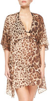 Thumbnail for your product : Vitamin A Woven Positano Caftan Coverup, Leopard