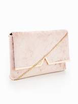 Thumbnail for your product : Very V Bar Velvet Clutch Bag