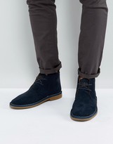 Thumbnail for your product : Farah Lozza Suede Desert Boots In Navy