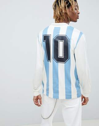 adidas Retro Argentina Soccer Jersey In Blue CE2341