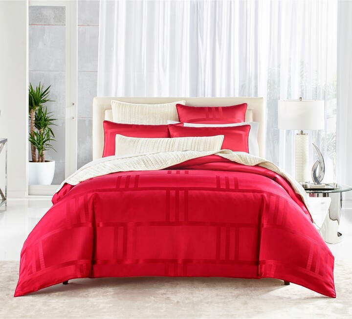 Hotel Collection Devore Embroidered Hotel Collection Duvet Quilt Cover Set Polycotton Bedding 